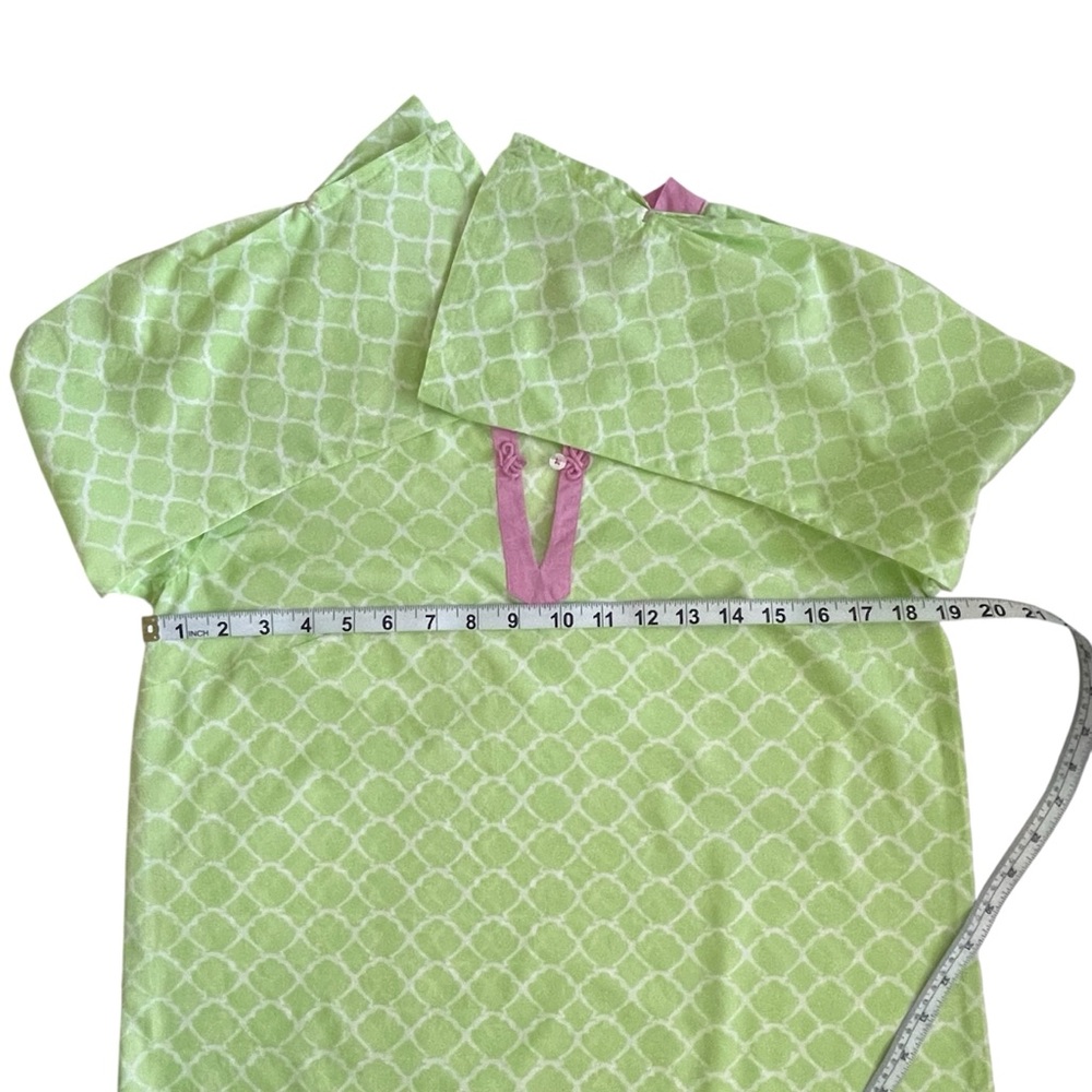 Lilly Pulitzer Lime Green and Pink long sleeve mini dress or Tunic Top Sz S - Picture 8 of 9